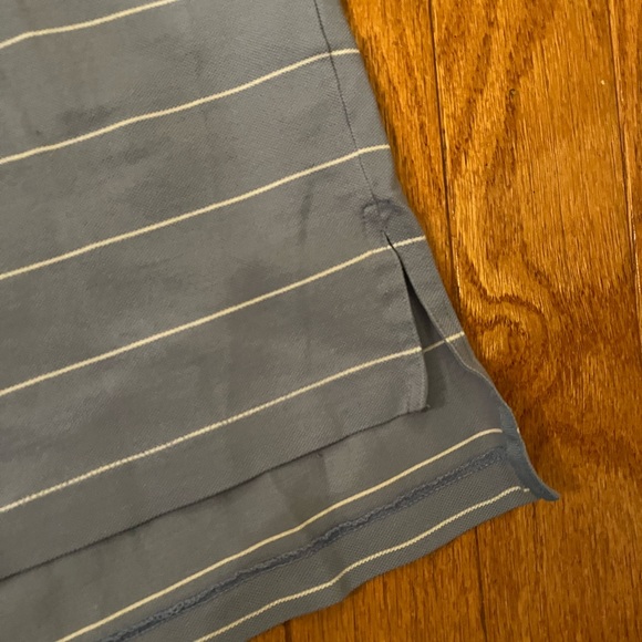 Polo Golf By Ralph Lauren Blue & White Polo Shirt Short Sleeve Collared Sz Large - Picture 3 of 5